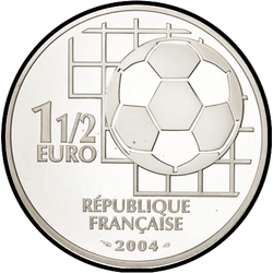 реверс 1,5 евро 2004 "100 лет ФИФА"