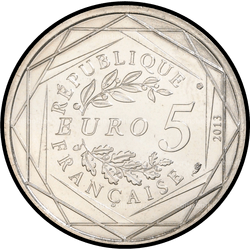 реверс 5 евро 2013 "братство"