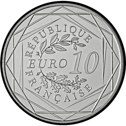 реверс 10 евро 2015 "Петух"