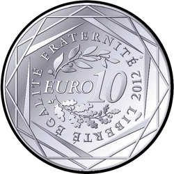 реверс 10 евро 2012 "Французские регионы - Аквитания"