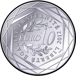 реверс 10 евро 2010 "Французские регионы - Эльзас"