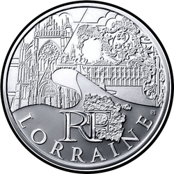 аверс 10€ 2011 "Французскія рэгіёны - Латарынгія"