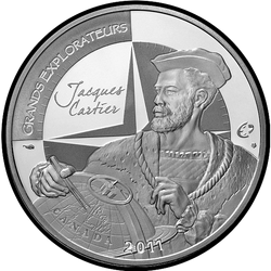 аверс 10€ 2011 "Grandi esploratori - Jacques Cartier"