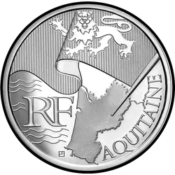 аверс 10€ 2010 "Régions françaises - Aquitaine"