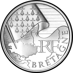 аверс 10€ 2010 "Французскія рэгіёны - Брэтань"