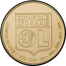 аверс 1½€ 2009 "Club de fútbol - Olympique Lyonnais"