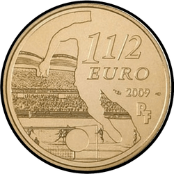 реверс 1½€ 2009 "Fußballverein - Olympique Lyonnais"