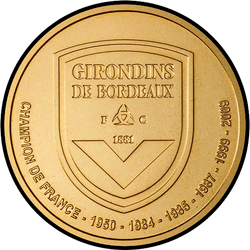 аверс 1½€ 2010 "Fußballverein - FC Girondins de Bordeaux"