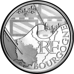 аверс 10€ 2010 "Regiones francesas - Borgoña"
