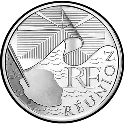 аверс 10€ 2010 "Régions françaises - Réunion"