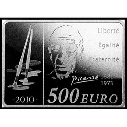 реверс 500€ 2010 "Peintre - Pablo Picasso"