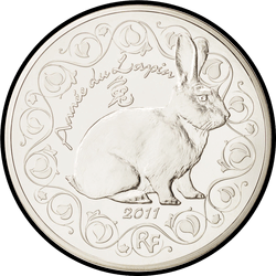 аверс 5€ 2011 "Китайський Зодіак - рік кролика"