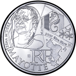 аверс 10€ 2012 "Regiones francesas - Mayotte"