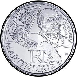 аверс 10€ 2012 "Regioni francesi - Martinica"