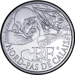аверс 10€ 2012 "Regiones francesas - Norte-Paso de Calais"