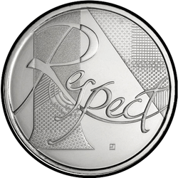 аверс 25€ 2013 "Рэспубліка - павага"