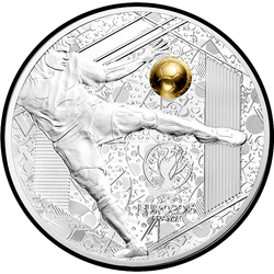 аверс 10€ 2016 "UEFA-Europameisterschaft 2016 / Kicken mit dem goldenen Ball /"