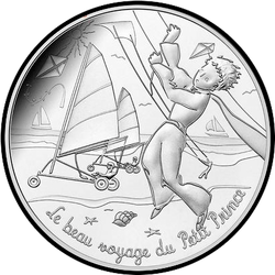 аверс 10 евро 2016 "Маленький Принц и Воздушный змей"