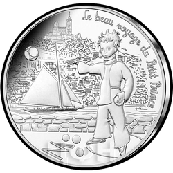 аверс 10 евро 2016 "Маленький Принц и Петанк в Марселе"