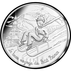 аверс 10€ 2016 "Маленький Принц на санках"