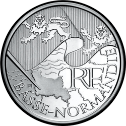 аверс 10€ 2010 "Французькі регіони - Нижня Нормандія"
