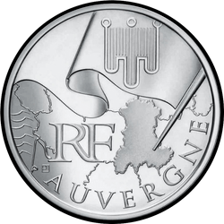 аверс 10€ 2010 "Французькі регіони - Овернь"