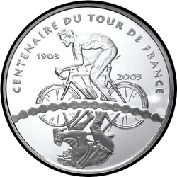 реверс 1,5 евро 2003 "100 лет - "Тур де Франс""