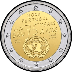 аверс 2€ 2020 "75-річчя ООН"