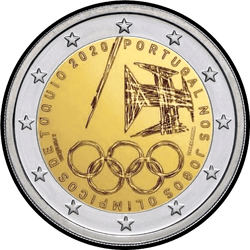 аверс 2€ 2021 "دورة الالعاب الاولمبية الصيفية في طوكيو 2020"
