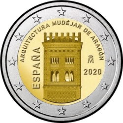 аверс 2€ 2020 "Aragon Mudéjar Mimarisi"
