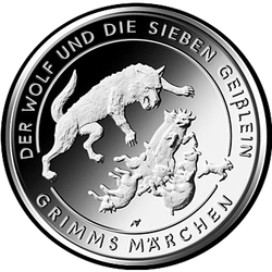 реверс 20€ 2020 "Il lupo e le sette giovani capre"