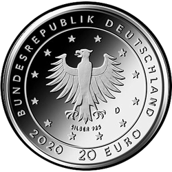 аверс 20 евро 2020 "Волк и семеро козлят"