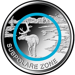 реверс 5€ 2020 "Subpolar zone"