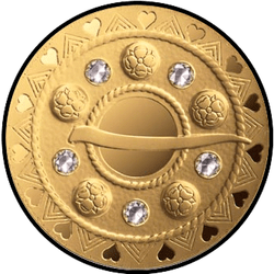 реверс 75€ 2018 "Gold brooch - Bubble brooch"