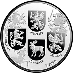 аверс 5€ 2018 "Coats of Arms"