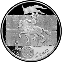 аверс 5€ 2018 "Curonian kings"