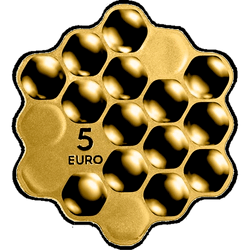 реверс 5 евро 2018 "Пчелиные соты"