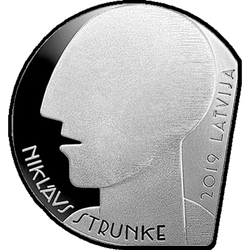 реверс 5€ 2019 "Niklāvs Strunke"