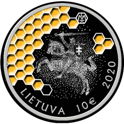 аверс 10€ 2020 "Puude mesindus"
