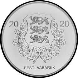 реверс 15€ 2020 "150-річчя від дня народження Юрі Яаксона"