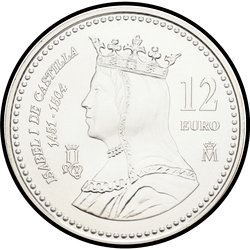 реверс 12€ 2004 "500. Jahrestag - Tod von Isabel I."