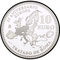 реверс 10€ 2007 "50th Anniversary - Treaty of Rome"