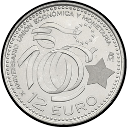 реверс 12€ 2009 "10th Anniversary of Eurozone"