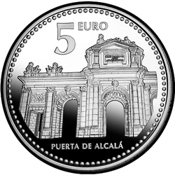 реверс 5€ 2010 "スペインの都市-マドリード"