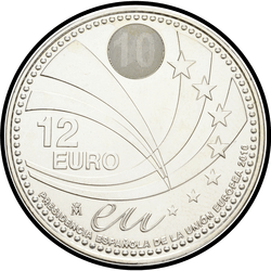 реверс 12€ 2010 "الرئاسة الإسبانية للاتحاد الأوروبي"