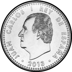 аверс 30€ 2013 "75 лет со дня рождения короля Хуана Карлоса I"