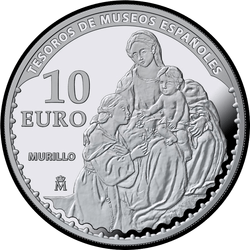 реверс 10€ 2017 "25th anniversary of the Thyssen-Bornemisza Museum"