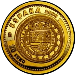 аверс 100 евро 2009 "Монеты Филиппа III (100 реалов)"