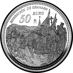 реверс 50€ 2004 "500-річчя - смерть Ізабелі I"