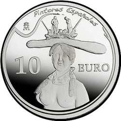 реверс 10€ 2009 "Ретроспективний бюст жінки"